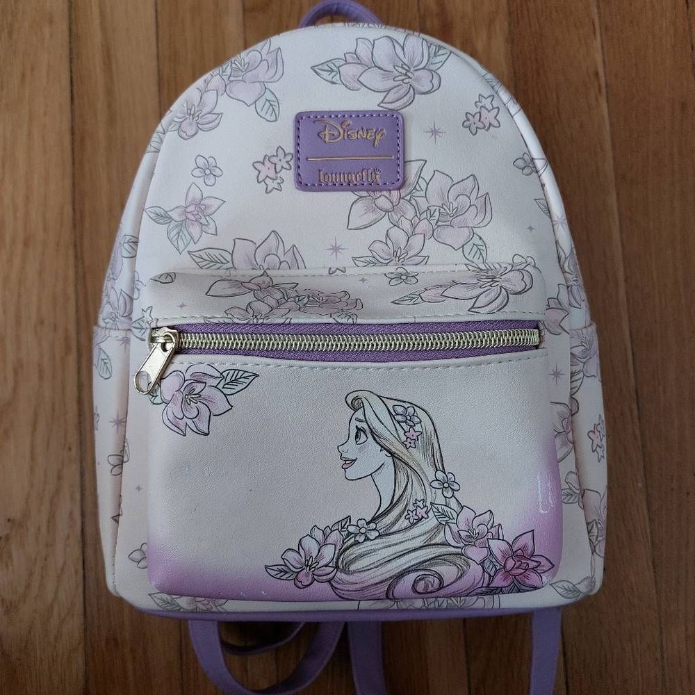 Loungefly x Disney Tangled Sketch Mini Backpack Gently Used Rare